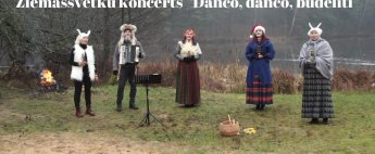 Ziemassvētku koncertā - Lilija Lipora, Edgars Lipors, Jonita Štoma, Sanita Sējāne, Edīte Putniņa. Knīpas un Knauķi - Zoom un YouTube.